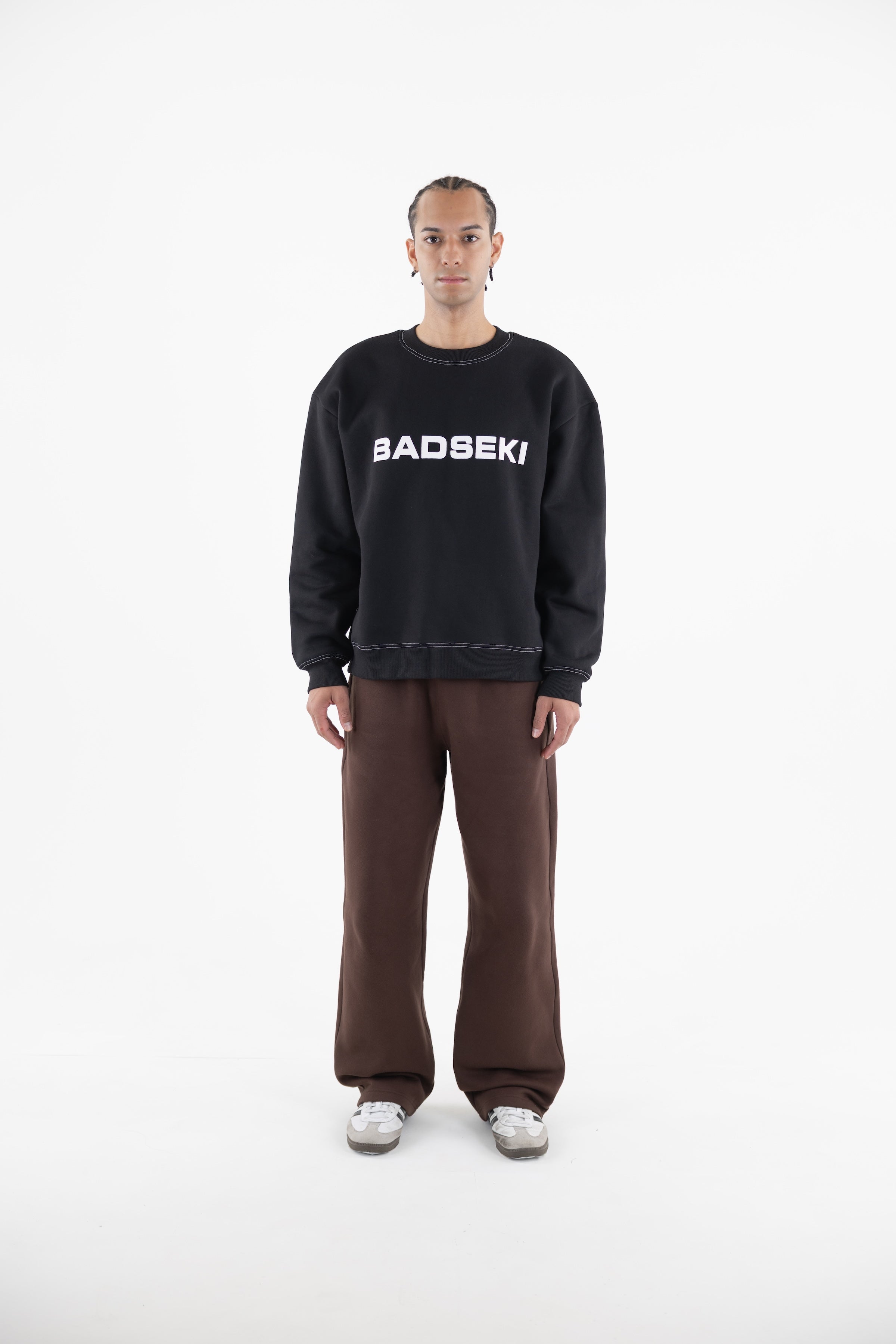 LOGO CREWNECK BLACK/BROWN