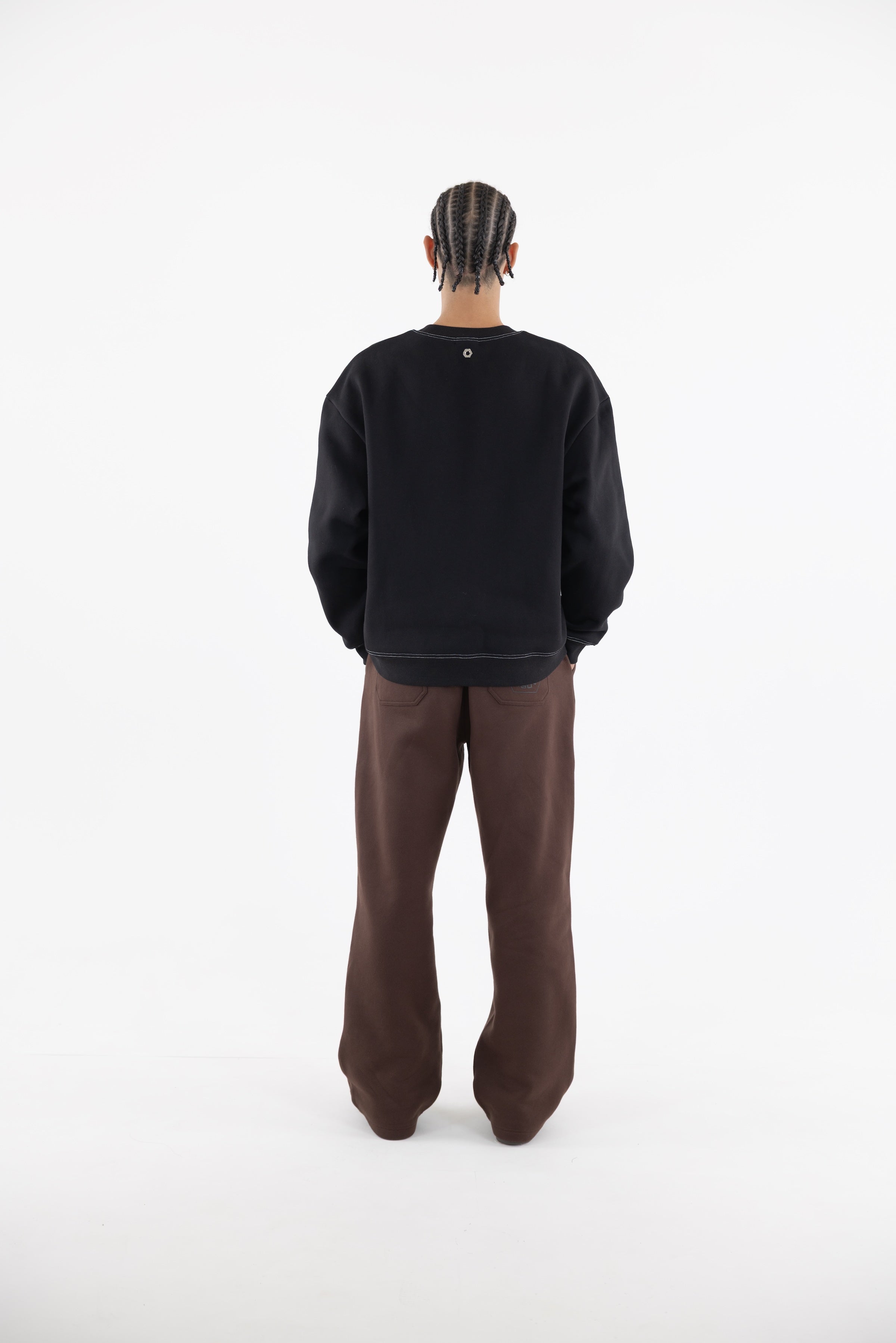 LOGO CREWNECK BLACK/BROWN