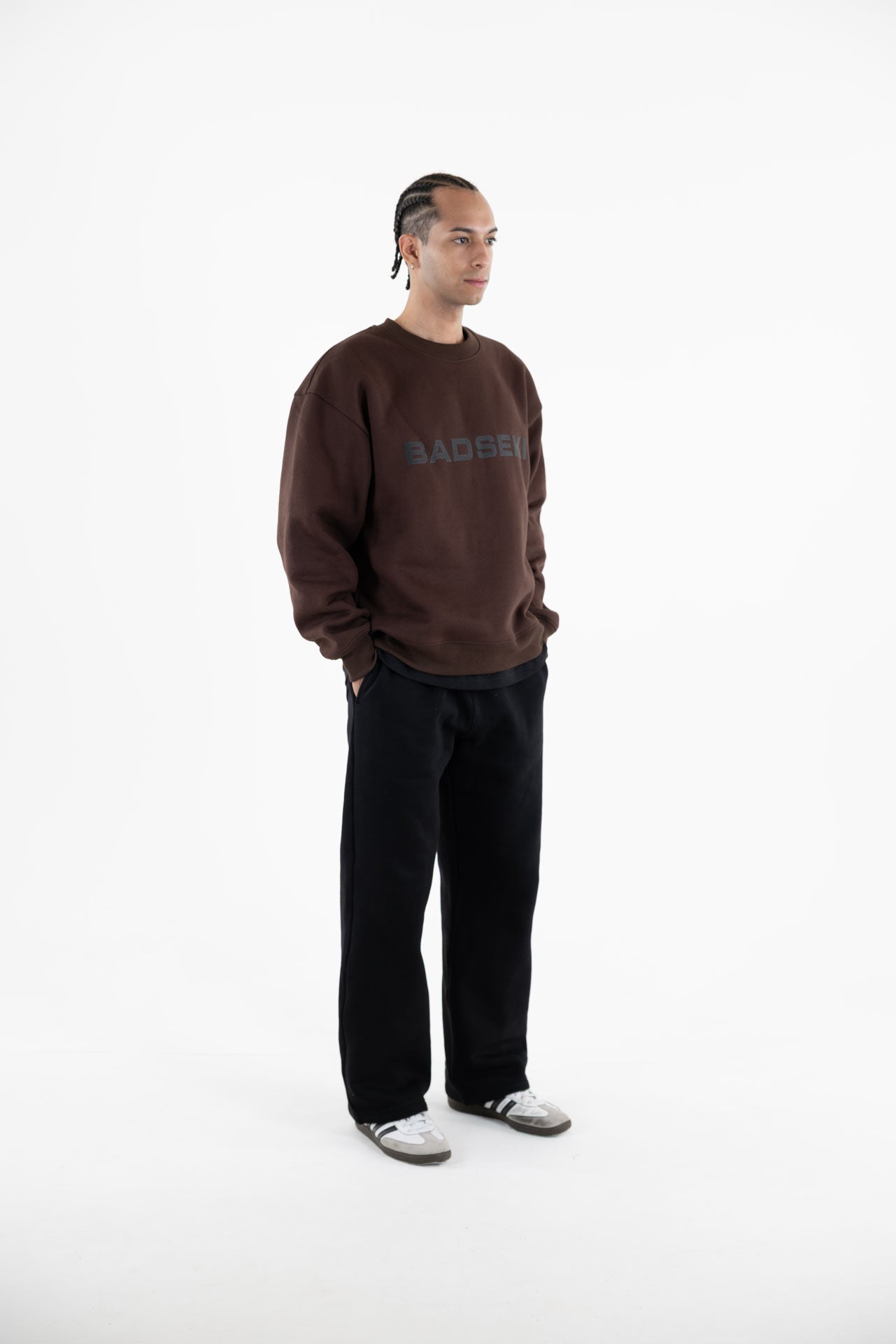 LOGO CREWNECK BLACK/BROWN