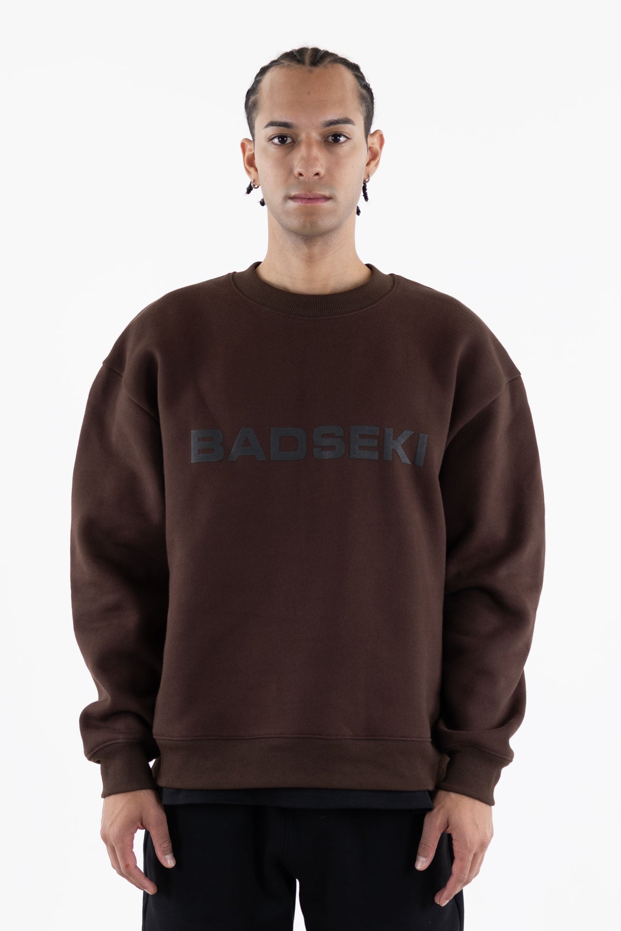 LOGO CREWNECK BLACK/BROWN